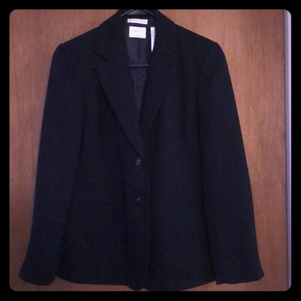 Stain resistant black blazer
